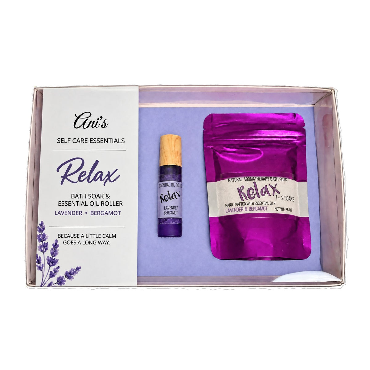 Aromatherapy Self-Care Gift Set – Bath Soak & Essential Oil