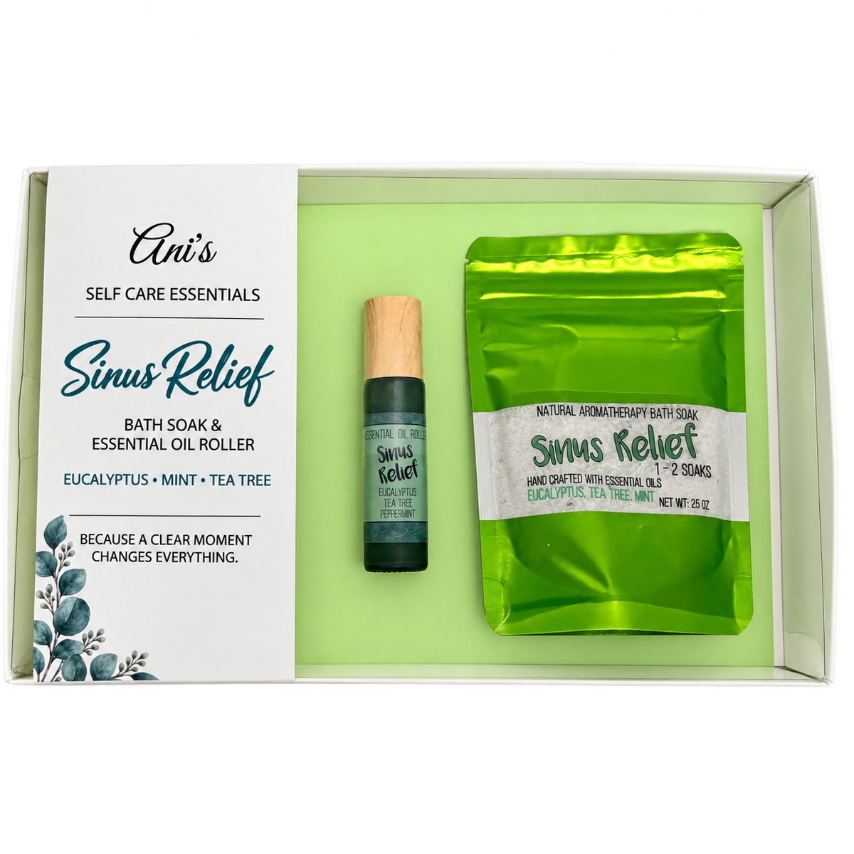 Aromatherapy Self-Care Gift Set – Bath Soak & Essential Oil