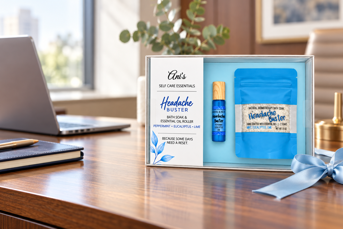 Aromatherapy Self-Care Gift Set – Bath Soak & Essential Oil
